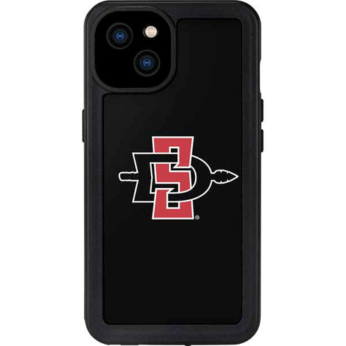 San Diego State University Aztecs Logo iPhone 15 Plus Waterproof Case